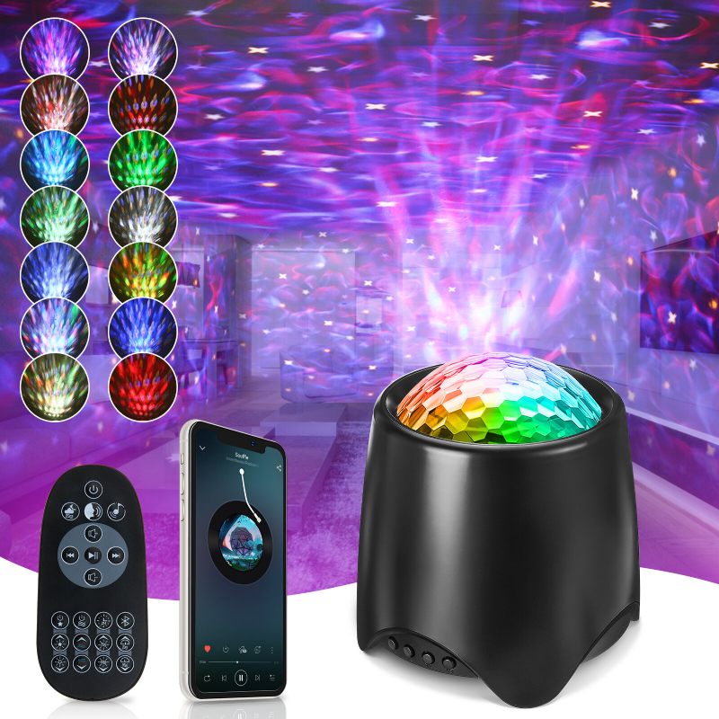 Elfeland Usb Rgb Led Galaxy Projektor Svjetlo Zvjezdano Nebo Ocean Music Noćno S Daljinskim Upravljačem