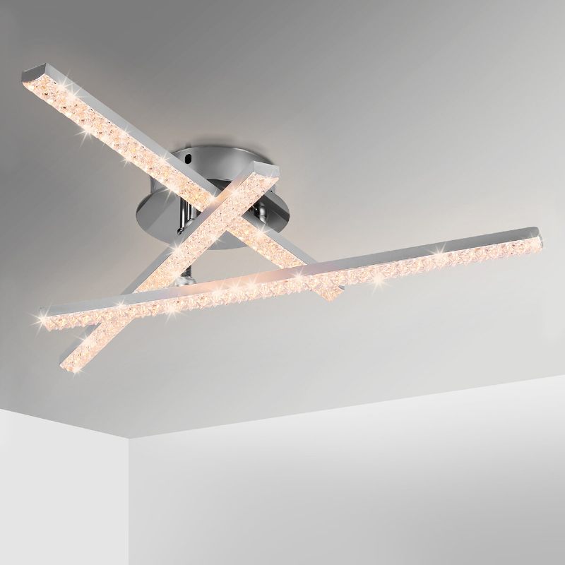 Elfland Ac85v~265v 24w Moderna Led Stropna Rasvjeta Crystal Light Bar Spavaća Soba Dnevni Boravak Luster Osvjetljenje Svjetiljke