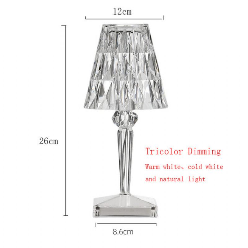 Kartell-style Kristalna Stolna Svjetiljka Usb Senzor Na Dodir Bar Svjetlo Dekoracija Stolne Lampe Za Restorane Romantična Noćna Lampa Za Krevet