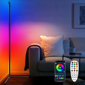 Kutna Podna Svjetiljka Rgb S Promjenom Boje S Prigušivanjem Led Bluetooth Ambijentalno Svjetlo