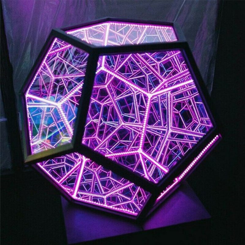 Led Noćno Svjetlo Infinite Dodecahedron Color Art Light Decor Novost Božićni Dar Cool Technology Decoration Home