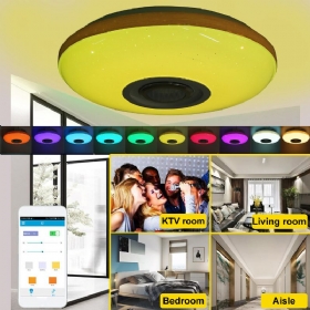 Led Stropna Svjetiljka Od 120 W Bluetooth Glazbeni Zvučnik Daljinski Upravljač Za Prigušivanje Rgb Svjetla