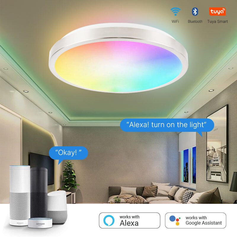 Lllinkin Sr01 15w/20w Rgb Wifi Smart Led Stropna Svjetiljka S Mogućnošću Prigušivanja App Kontrola Glasovna Radi S Alexa Google Assistant Tuya