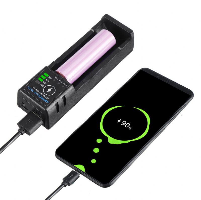 Mc01 2 U 1 Usb Punjenje Mini Punjač Baterija Prijenosni Mobilni Telefon Power Bank Trenutni Dodatni Za 18650 21700 26650 14500 Li-ion Bateriju