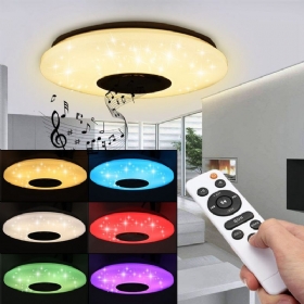 Moderna 60w Rgb Led Stropna Rasvjeta Bluetooth Glazba Zvučnik Lampa Daljinsko Upravljanje App