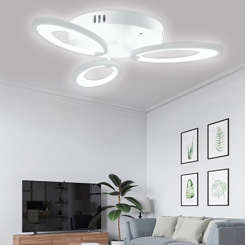 Moderna Led Stropna Akrilna Kućna Svjetla S 3 Glave Kućni Luster Lampa + Daljinski 3200-6500k