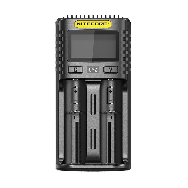 Nitecore Um2 Lcd Zaslon 5v/2a Punjač Litijskih Baterija Usb Qc Pametni Brzi Za Aa Aaa 18650 21700 26650