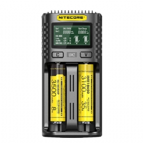 Nitecore Um2 Lcd Zaslon 5v/2a Punjač Litijskih Baterija Usb Qc Pametni Brzi Za Aa Aaa 18650 21700 26650