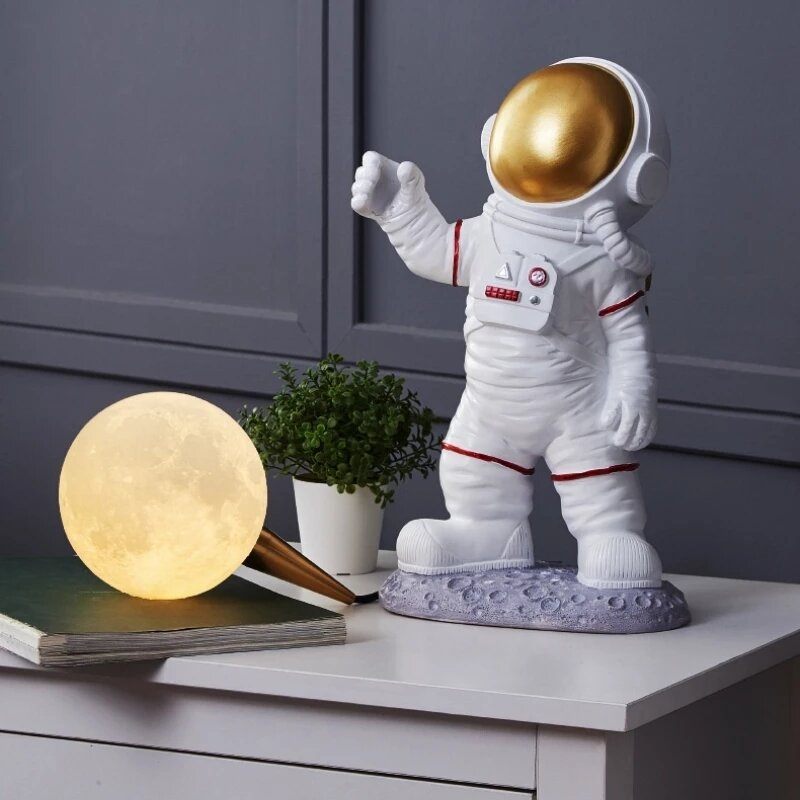 Nordic Led Personality Astronaut Moon Zidna Svjetiljka Za Dječju Sobu Stolna Radna Soba Za Balkon Dekoracija Svjetiljke Za Prolaz