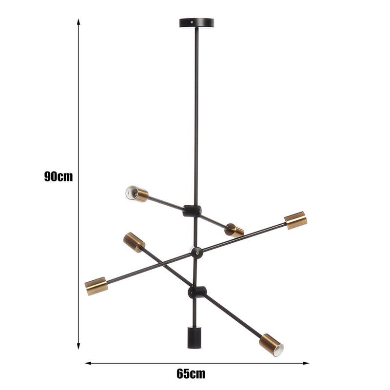 Nordijski Stil Luster Za Stropnu Svjetiljku Sa 6 Glava Moderan Minimalizam Metal E26 E27 Viseća Stropna Svjetiljka Rasvjetna Jedinica Ac110-240v (bez Žarulje)