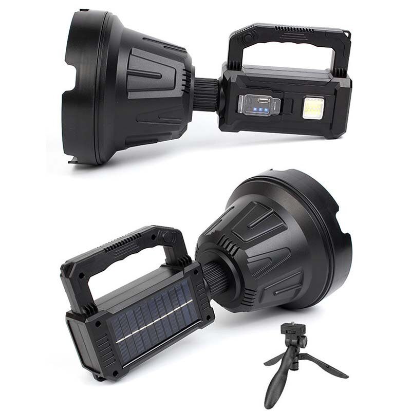 P50/p70/p90 Led Svjetiljka 5500-7000k Super Bright 6 Modes Type-c Sloar Punjiva Dugometna Vodootporna Solarna Prijenosna Za Lov Kampiranje