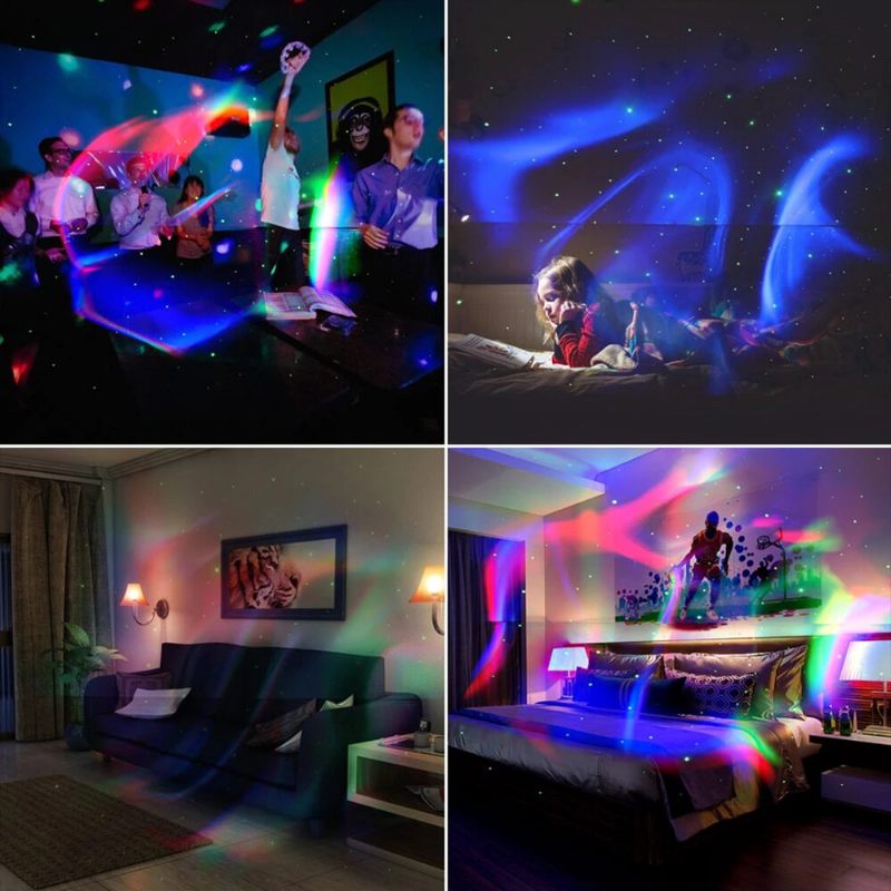 Rgb Led Aurora Star Sky Projekcijska Svjetiljka Sinkronizacija S Funkcijom Mirovanja S Daljinskim Upravljačem Za Glazbu