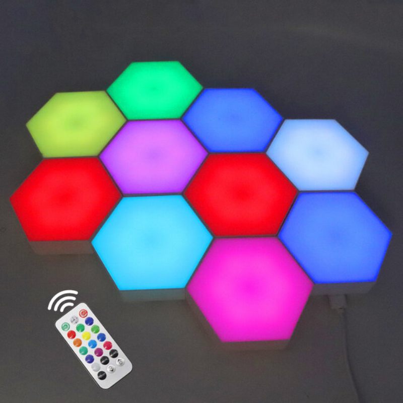 Rgb Led Quantum Lamp Hexagon Light Senzor Na Dodir Rgbw Led Honeycomb Šareno Noćno Svjetlo Usb S Daljinskim Upravljačem