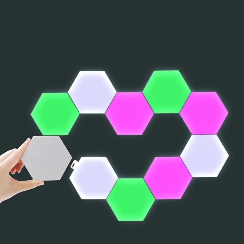 Rgb Led Quantum Lamp Hexagon Light Senzor Na Dodir Rgbw Led Honeycomb Šareno Noćno Svjetlo Usb S Daljinskim Upravljačem