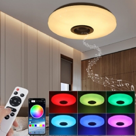 Rgbw Led Stropna Svjetiljka Glazbena Zvučna Lampa Bluetooth App + Daljinski Upravljač Pametna Za Spavaću Sobu