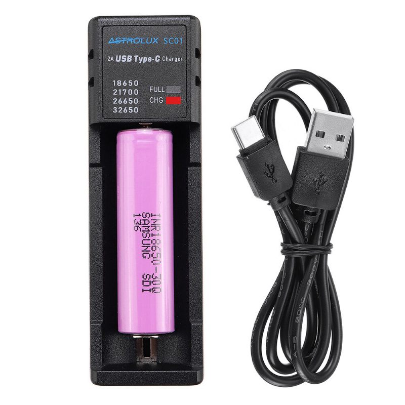 Sc01 Type-c 2a Quick Charge Usb Punjač Baterija Li-ion/imr/inr/icr Za 18650 20700 21700 26650 Ćeliju