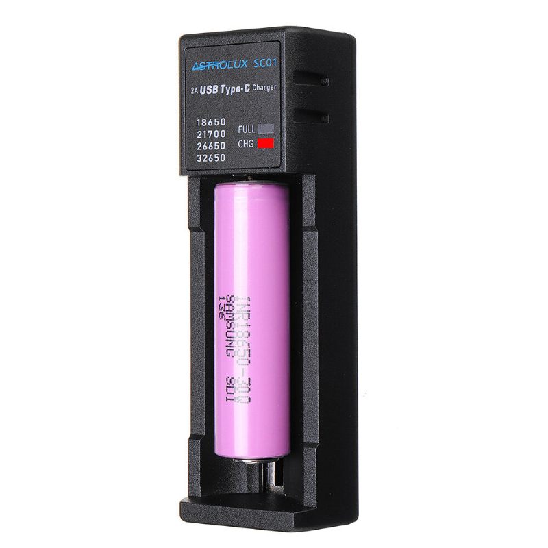 Sc01 Type-c 2a Quick Charge Usb Punjač Baterija Li-ion/imr/inr/icr Za 18650 20700 21700 26650 Ćeliju