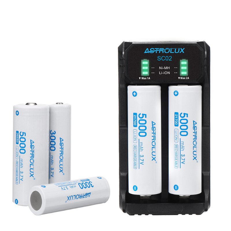 Sc02 Type-c Qc 3.0 Quick Charge Usb Punjač Baterija S Dva Utora Za Li-ion/imr/inr/icr Ni-mh Ni-cd 21700 18650 26650 Za Svjetiljku