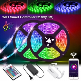 Solmore 2*5m Led Trake Wifi Bežični Pametni Telefon App Control 300 Led Traka Svjetlo Vodootporno Ip65 Fleksibilne Rgb S 24 Gumba Božićni Ukrasi Razmak Božićna Svjetla