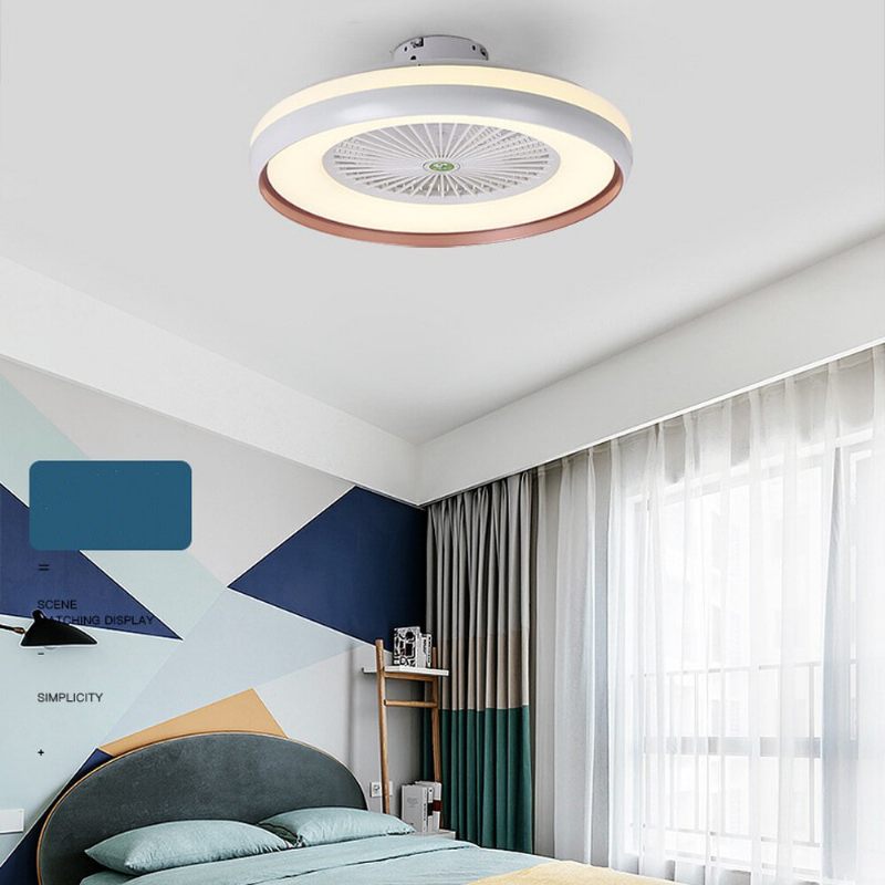 Stropni Ventilator S Osvjetljenjem Led Svjetlo 3 Boje Podesiva Temperatura Vjetra Daljinski Upravljač Bez Baterije Moderno Led Stropno Za Spavaću Sobu Dnevni Boravak Blagovaonica