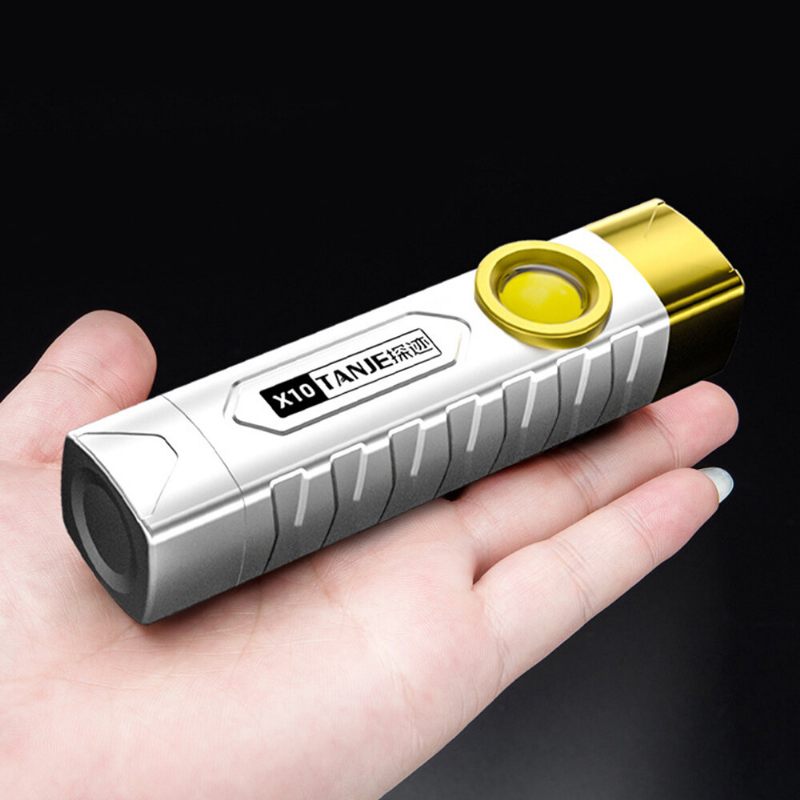 Tanje X10 T8 2000mah Usb Punjiva Led Svjetiljka Sa Jakim Cob Bočnim Svjetlom Ipx6 Vodootporna Prijenosna Led S Podrškom Za Kopču