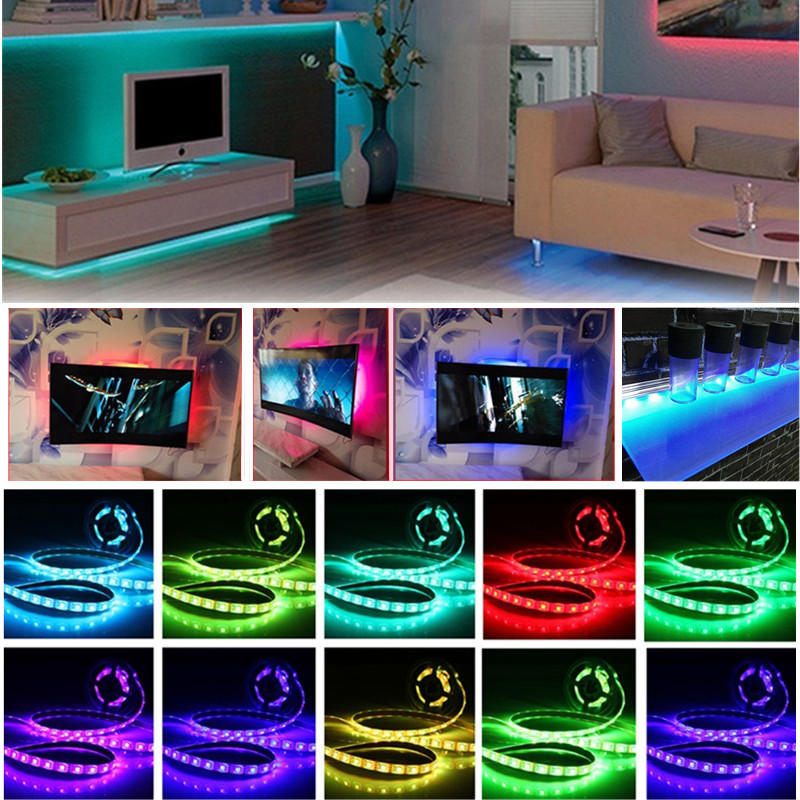 Usb Dc5v Smd5050 Rgb Led Bijela Traka Za Tv Pozadinsko Svjetlo S Daljinskim Upravljačem Nije Vodootporan