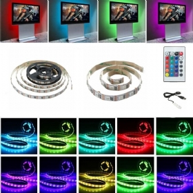 Usb Dc5v Smd5050 Rgb Led Bijela Traka Za Tv Pozadinsko Svjetlo S Daljinskim Upravljačem Nije Vodootporan