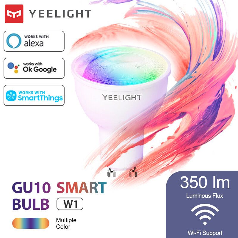 Yeelight Yldp004-a Gu10 Šarena Pametna Led Žarulja W1 Igra Glazba Sinkronizacija Aplikacija Glasovna Kontrola Rad Google Assistant Alexa