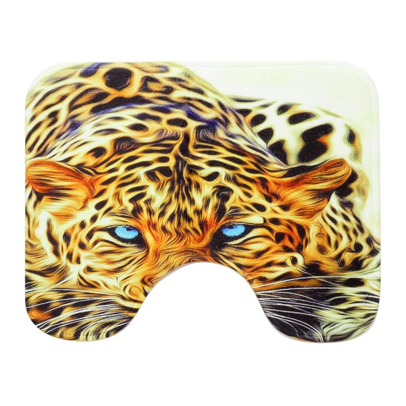 3pcs Leopard Panttern Kućna Kupaonica Protuklizna Podloga Za Tepih Navlake Za Wc Sjedala Set Prostirki