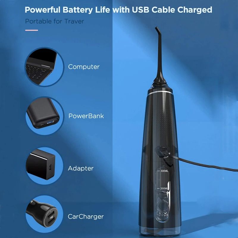 Konac Za Vodu Vodica Za Ispiranje Usta Čistač Zubi Usb Punjiva Vodootporna