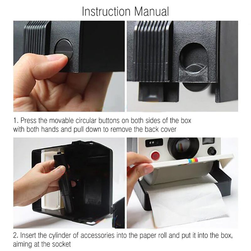 Kreativne Retro Kutije Za Papirne Maramice Inspirirane Oblikom Polaroidnog Fotoaparata Kutija Za Toaletne Papire Kupaonica