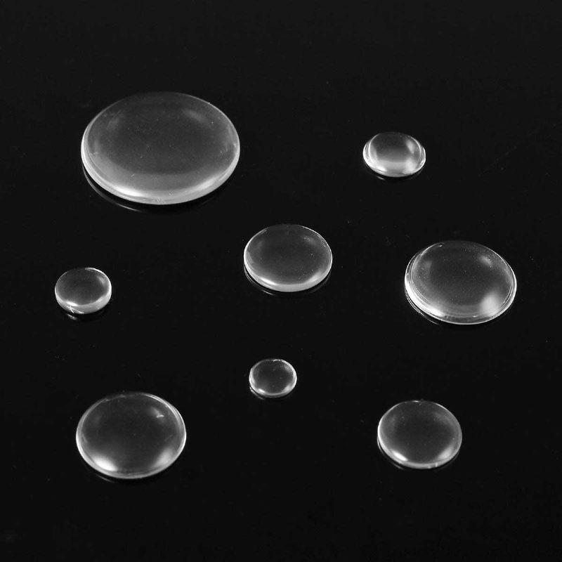 100 Komada Okrugla Prozirna Staklena Kupola Cabochon Cameo S Ravnom Stražnjom Kristalnom Bazom Za Povećanje Diy