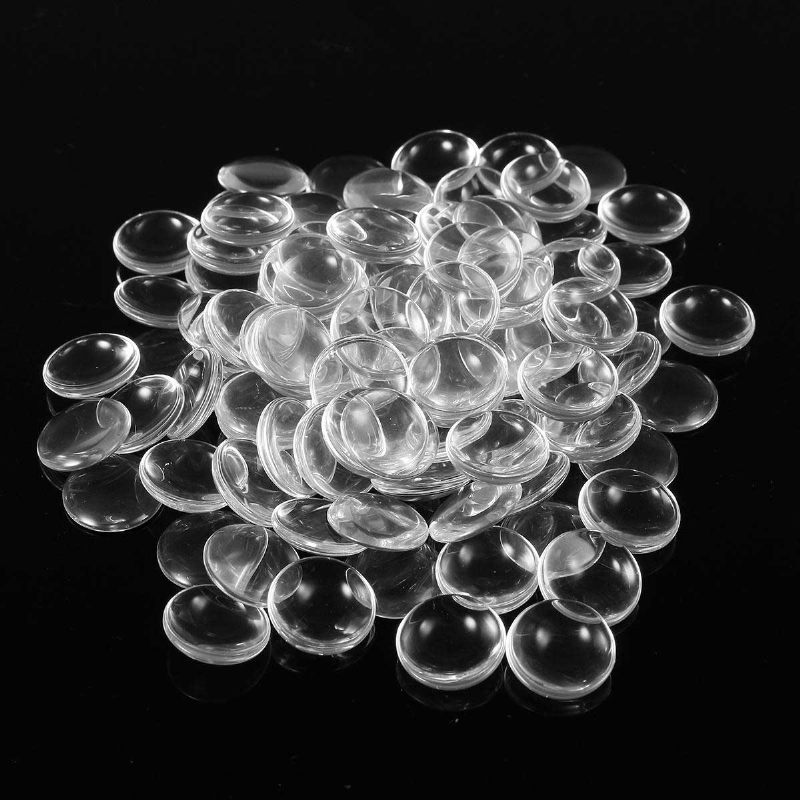 100 Komada Okrugla Prozirna Staklena Kupola Cabochon Cameo S Ravnom Stražnjom Kristalnom Bazom Za Povećanje Diy