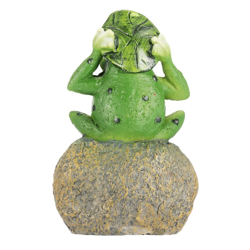 1pc Peace Hope Enjoy Frogs Fairy Garden Statue Umjetničke Figurice Ornament Za Vanjsku Terasu