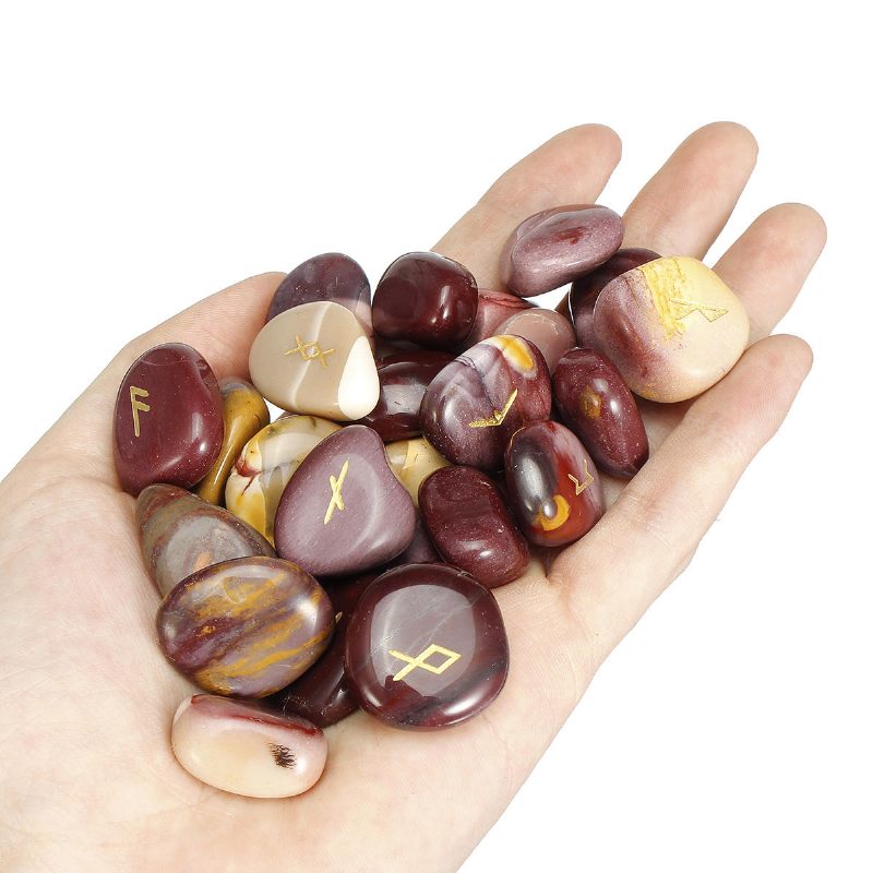 25 Kom/set Gravirano Kamenje Za Čakre Opal Reiki Healing Energy Palm Ukrasi Od Prirodnog Dragog Kamenja
