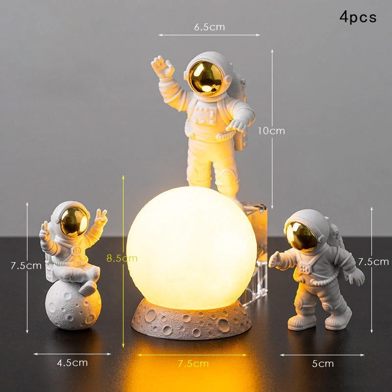 Akcijske Figure Astronauta I Mjeseca Od Smole