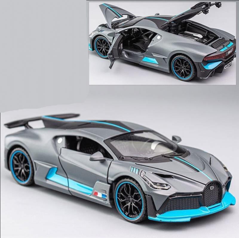 Aluminijski Sportski Automobil Bugatti Divo Otvorena Vrata Zvučna Svjetla