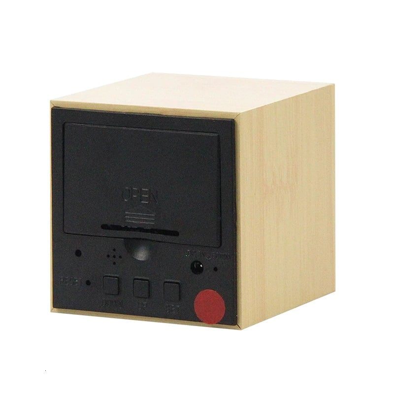 Budilica Led Drveni Sat Stol Glasovna Kontrola Digital Wood Despertador Electronic