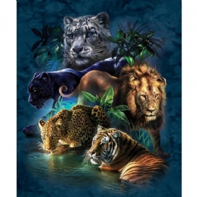 Diy 5d Dijamantne Slike Tigar Lion Vez U Križić Komplet Alata Za Vez