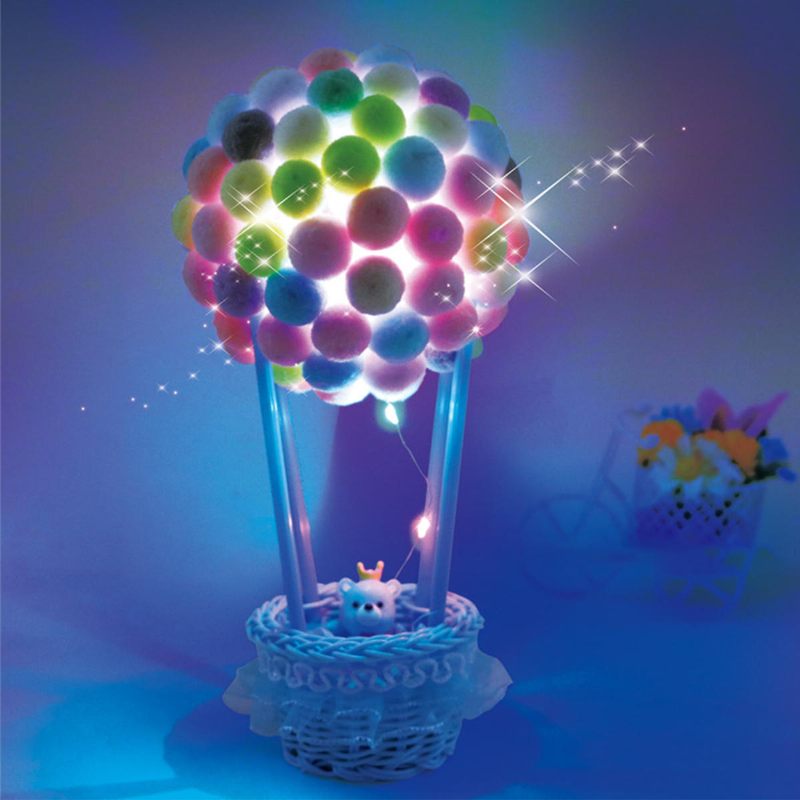 Diy Svjetleći Balon S Balonom Na Vrući Zrak Sjajni Ukras Stolna Noćna Svjetiljka