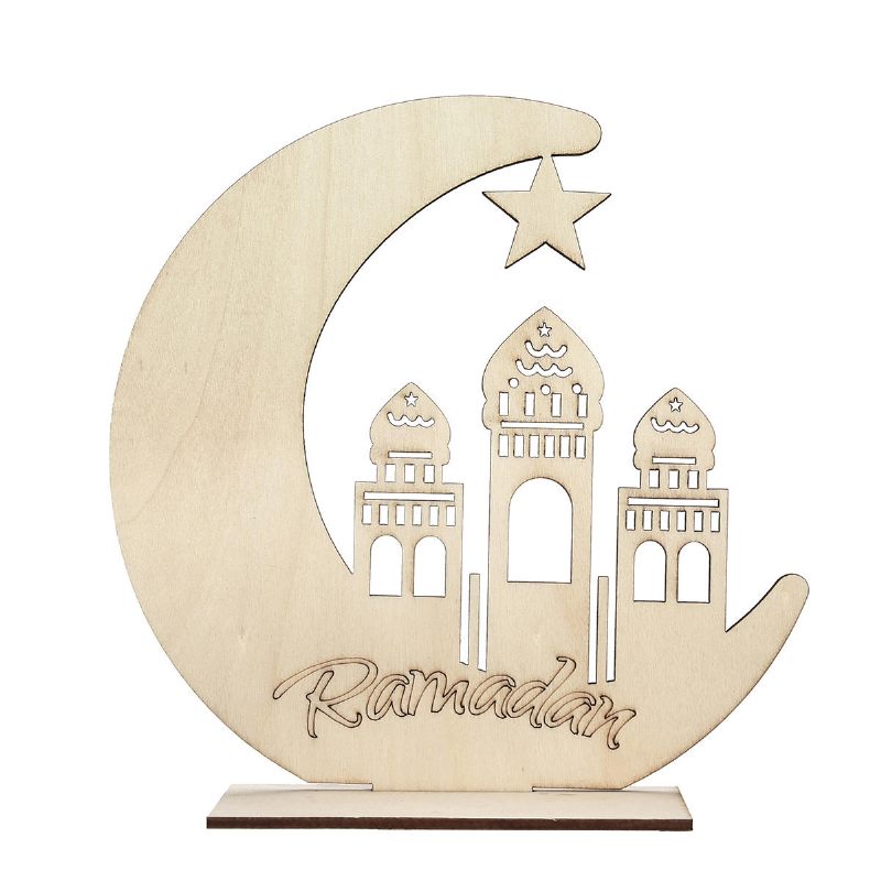 Drveni Diy Ukrasi Islamska Palača Eid Al-fitr Mubarak Pokloni Za Dom
