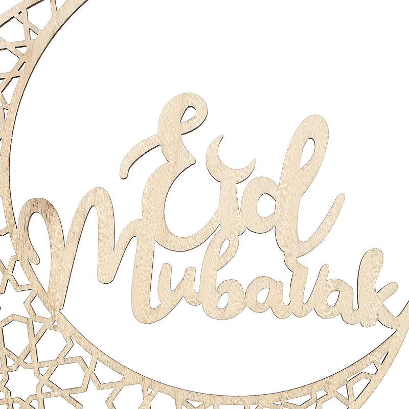 Eid Mubarak Islam Al-fitr Drveni Ukrasni Viseći Znak Poklon Dekoracije Za Dom