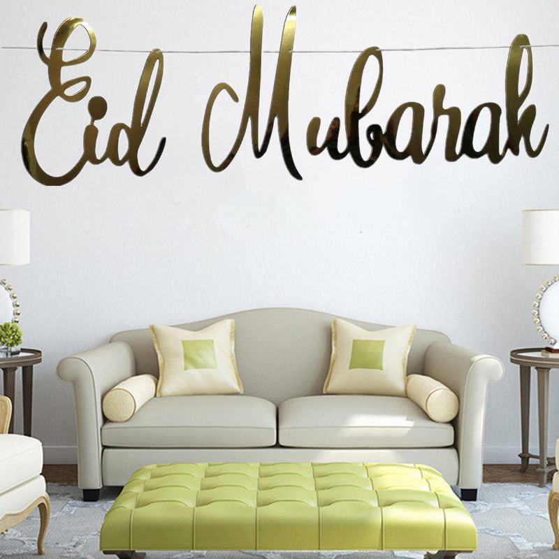 Eid Mubarak Ramadan Kareem Islam Flant Banting Home Party Banner Decorations