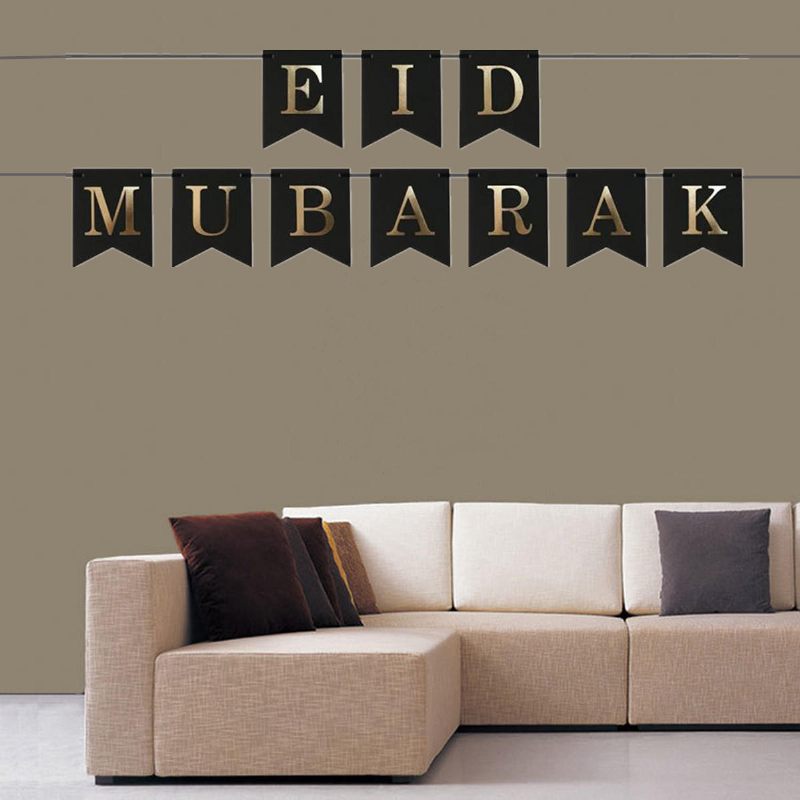 Eid Mubarak Ramadan Kareem Islam Flant Banting Home Party Banner Decorations