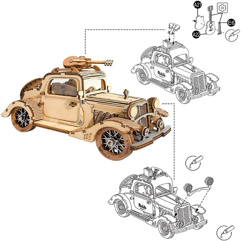 Komplet 3d Transportnog Drvenog Modela Za Uređenje Dječjeg Stola