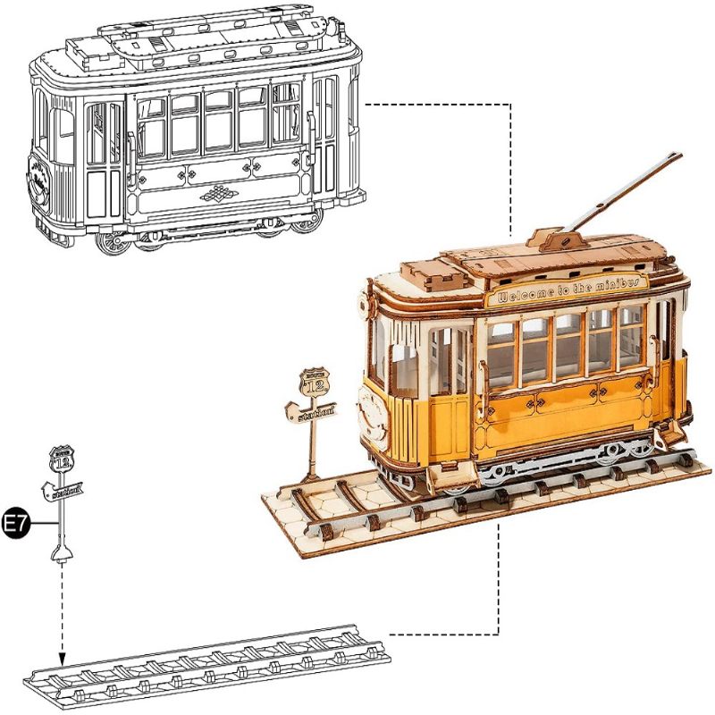 Komplet 3d Transportnog Drvenog Modela Za Uređenje Dječjeg Stola