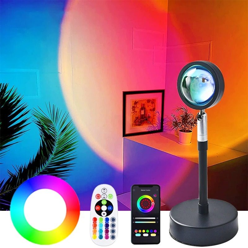 Lampa Za Zalazak Sunca S Daljinskim Rgb Led Noćnim Svjetlom