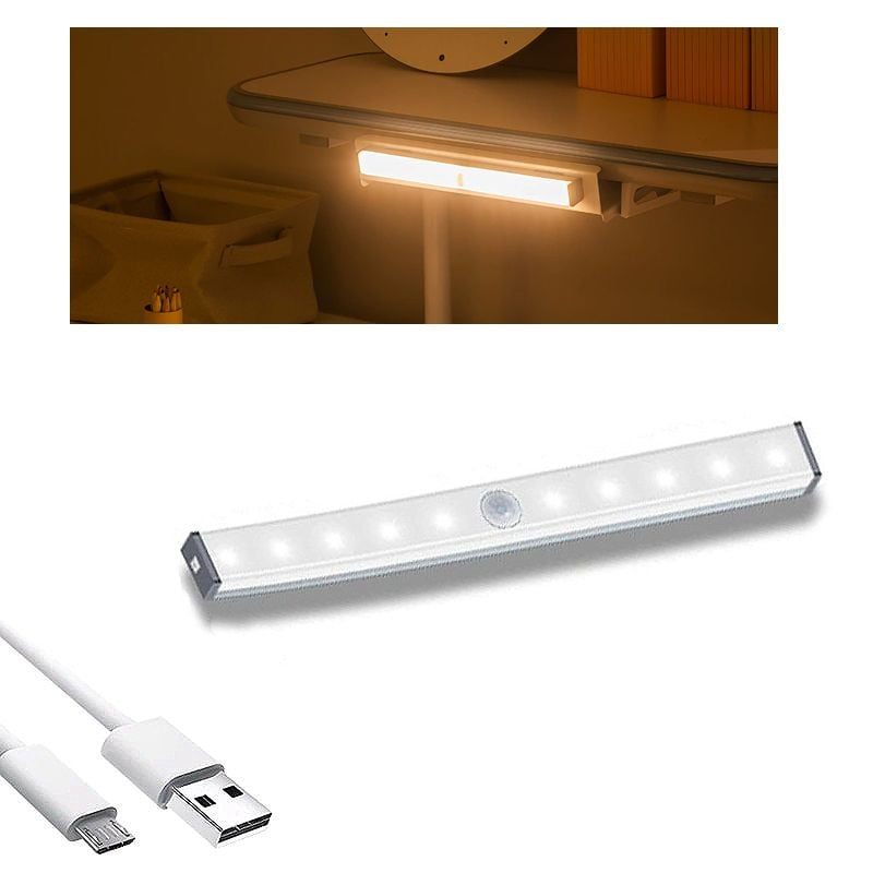 Led Noćno Svjetlo Senzor Pokreta Bežična Usb Punjiva Noćna Lampa