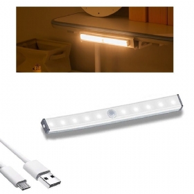 Led Noćno Svjetlo Senzor Pokreta Bežična Usb Punjiva Noćna Lampa