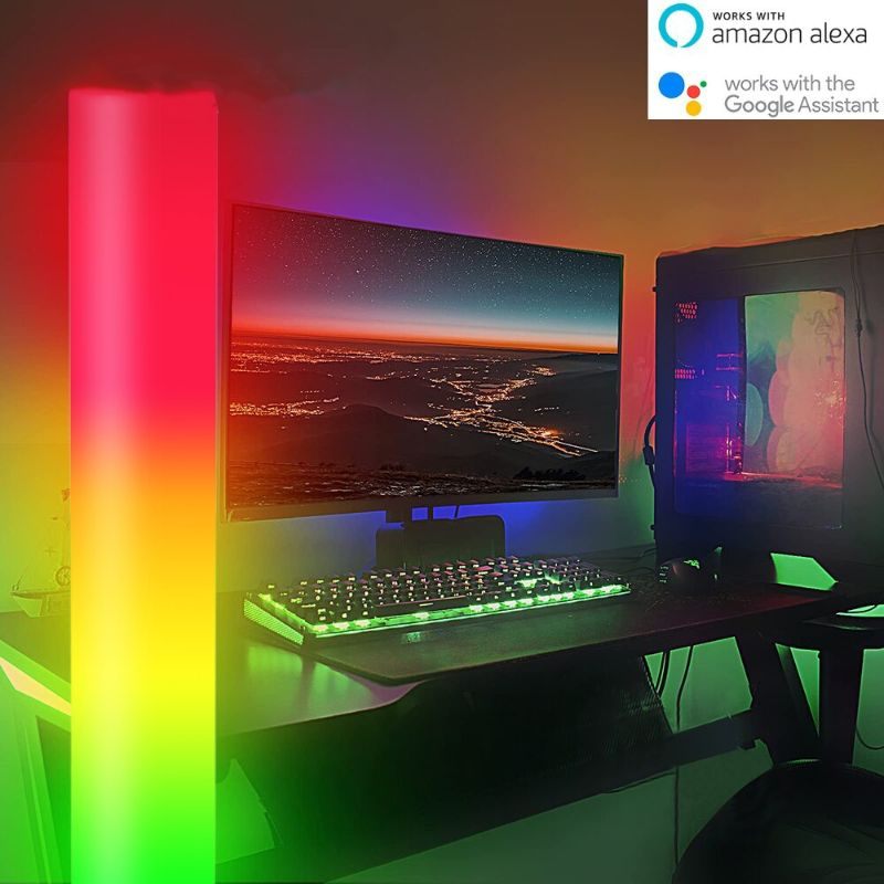 Moderna Led Cilindarska Stojeća Podna Lampa Uz Krevet Rgb16 Boja App Daljinski Usb